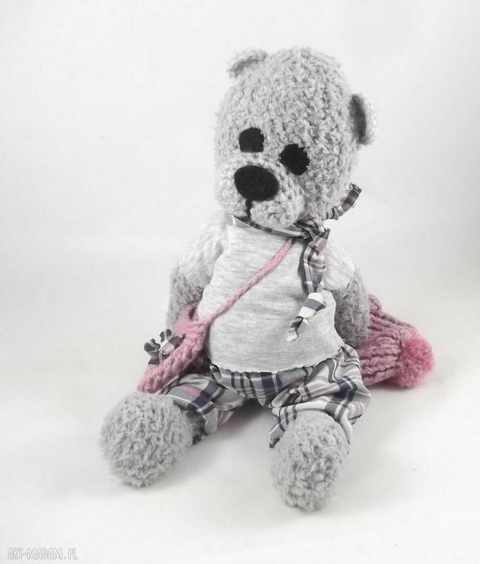 MARCELINA - szydełkowa misia personalizowana (37 cm)