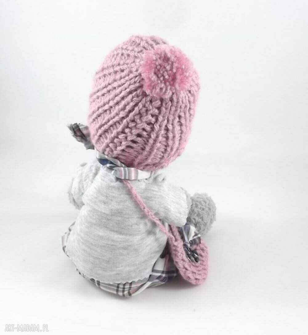 MARCELINA - szydełkowa misia personalizowana (37 cm)