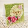 autorskie scrapbooking kartki kartka happy - energetyczna