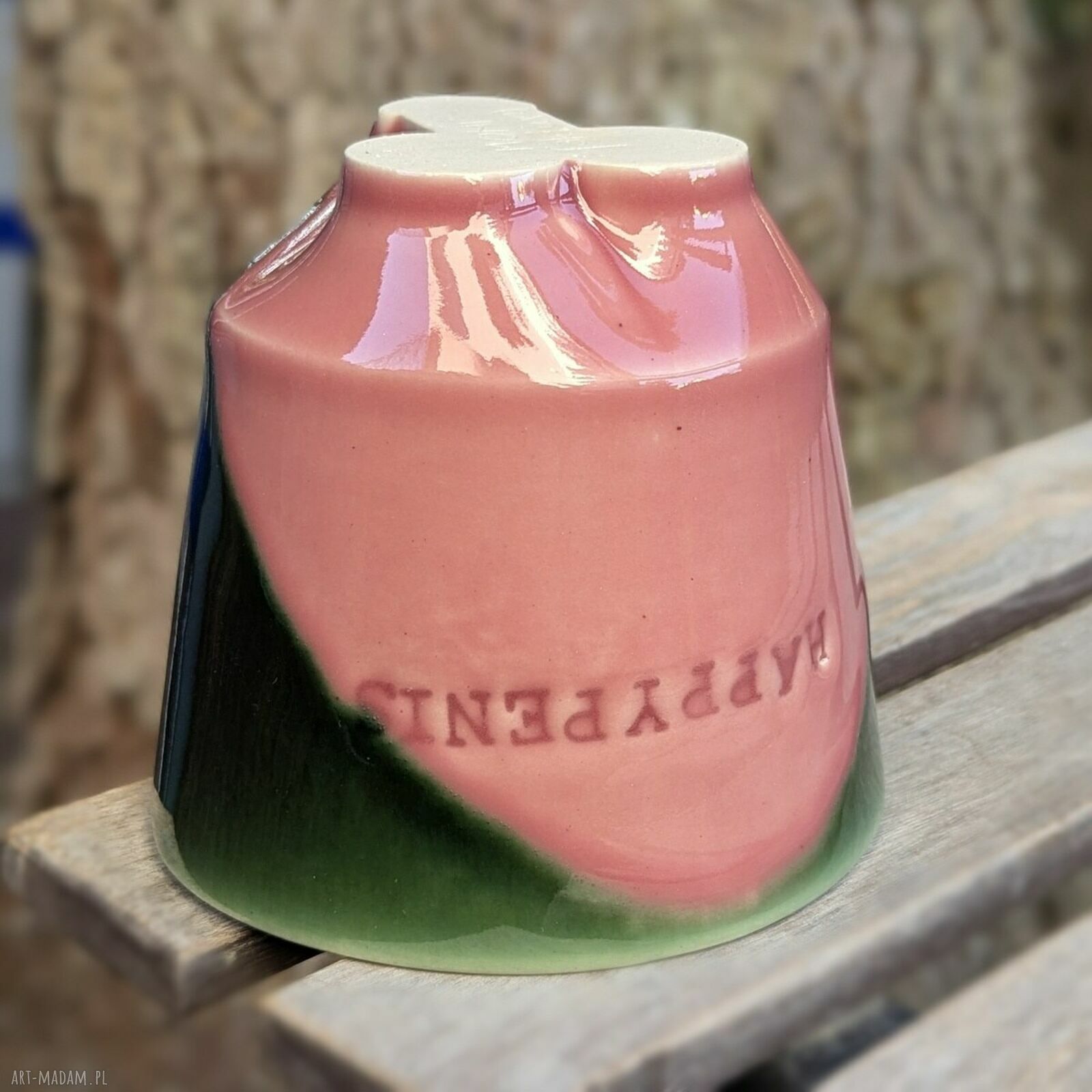 HAPPYPENIS, czarka ceramiczna z błyszczącym szkliwem - 340 ml