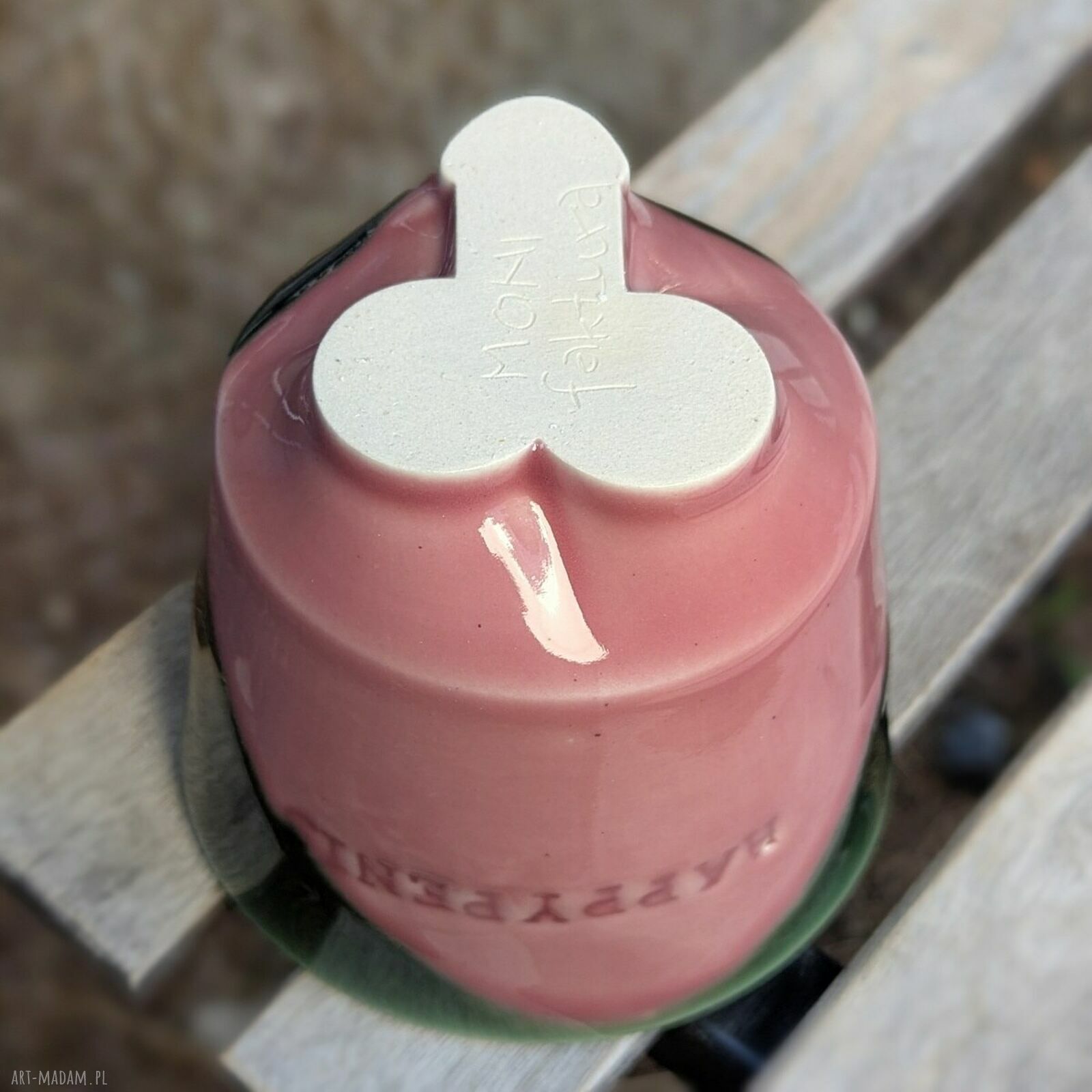 HAPPYPENIS, czarka ceramiczna z błyszczącym szkliwem - 340 ml