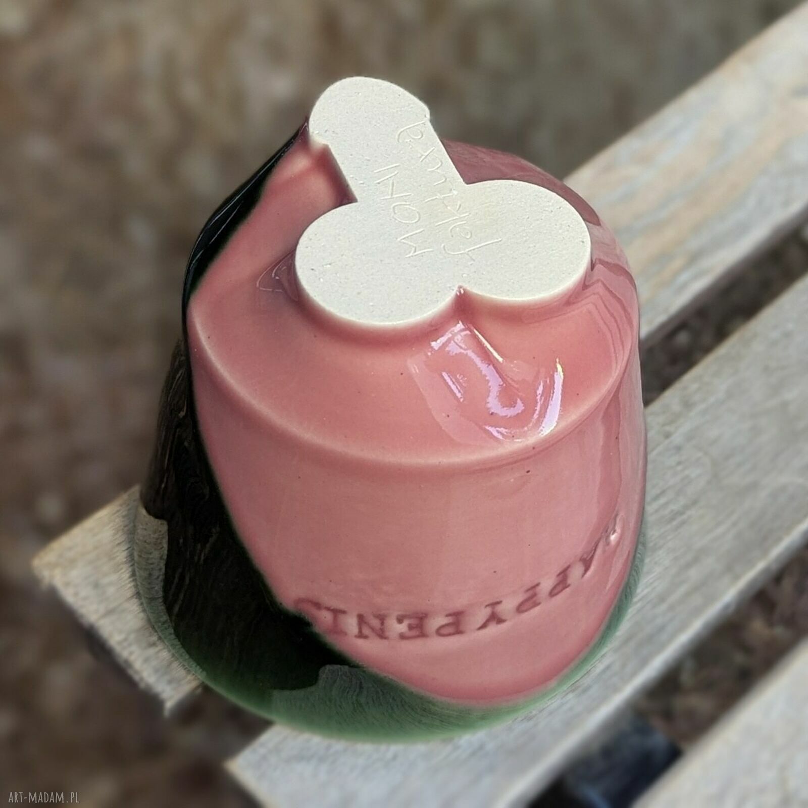 HAPPYPENIS, czarka ceramiczna z błyszczącym szkliwem - 340 ml