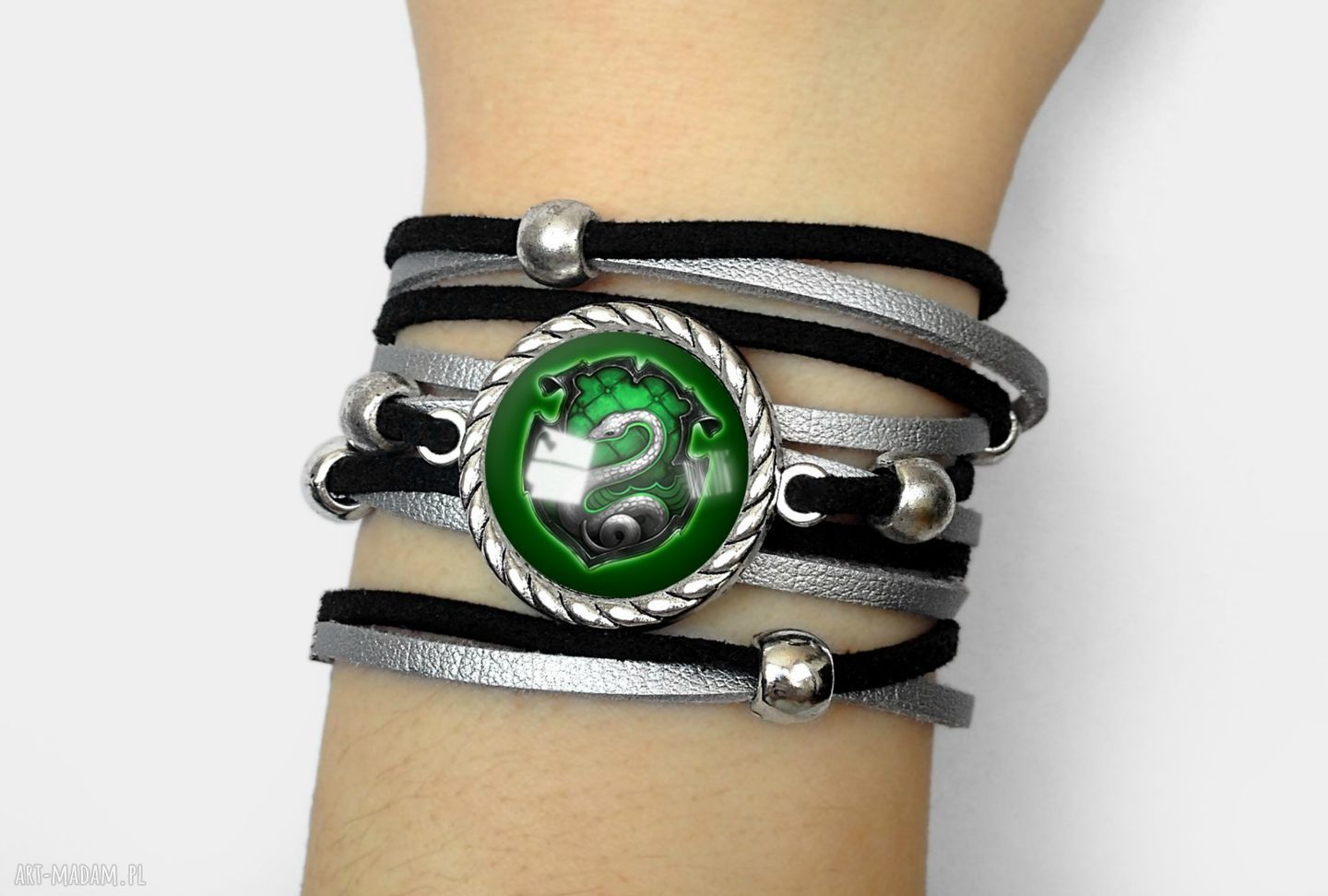 Bransoletka slytherin harry potter wąż filmowa ręcznie robiona