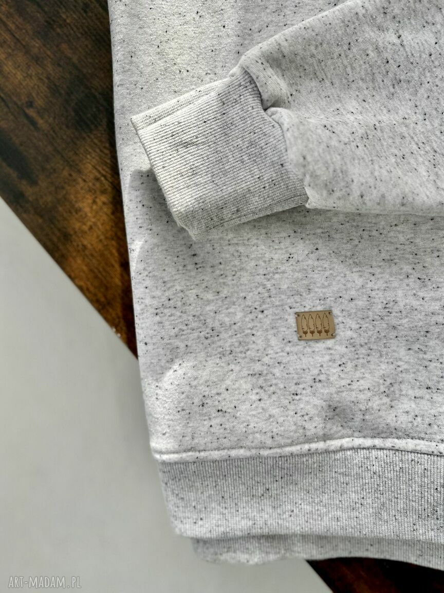 Harvest Moon / salt & pepper - ocieplana bluza damska oversize