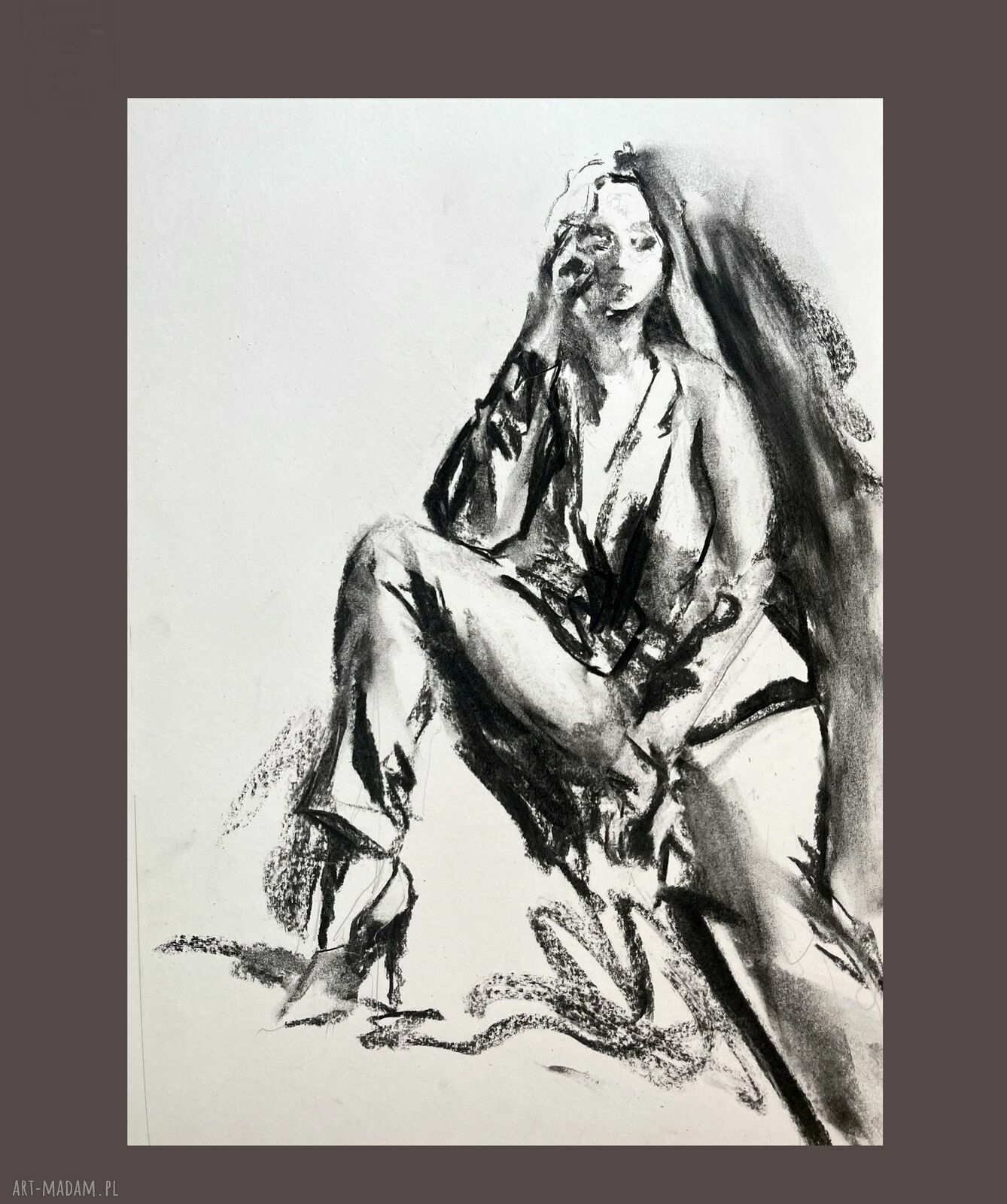 Heels - grafika węglowa A3 (30x42 cm) Louka