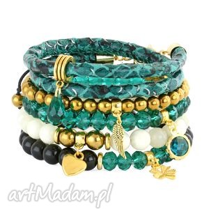 nia 5 - emerald cream black & gold