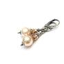 modne srebro oksydowane nude pearls /rose gold / - kolczyki