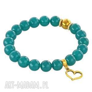 sea-green jade with golden point with heart