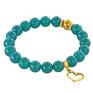 autorskie bransoletki sea green jade golden point with heart