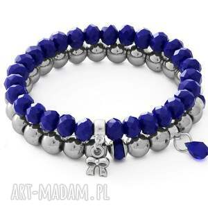 lavoga silver hematite & cornflower crystals set