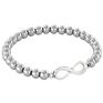 ręcznie robione bransoletki simply charm silver hematite with infinity