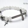 handmade bransoletki white cross