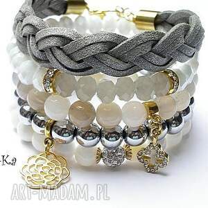 white grey and gold set