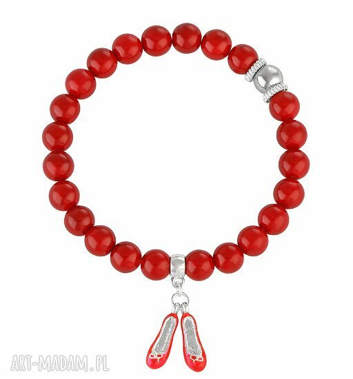 Young free ballerina bransoletka jadeit hematyt czerwony