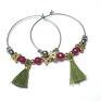 hand made kolczyki alloys collection /boho/ olivine