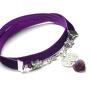 handmade naszyjniki choker purple