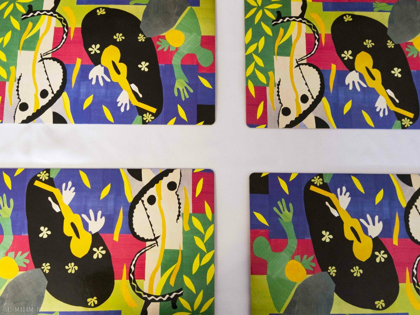 Henri Matisse "Smutek króla" - zestaw 4 korkowych podkładek na stół