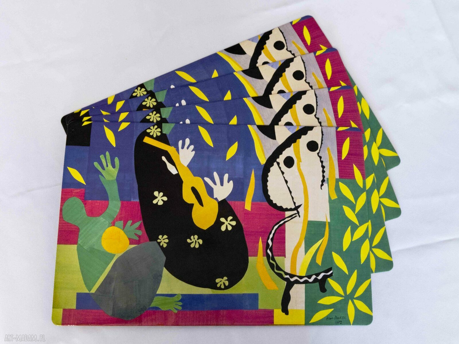 Henri Matisse "Smutek króla" - zestaw 4 korkowych podkładek na stół