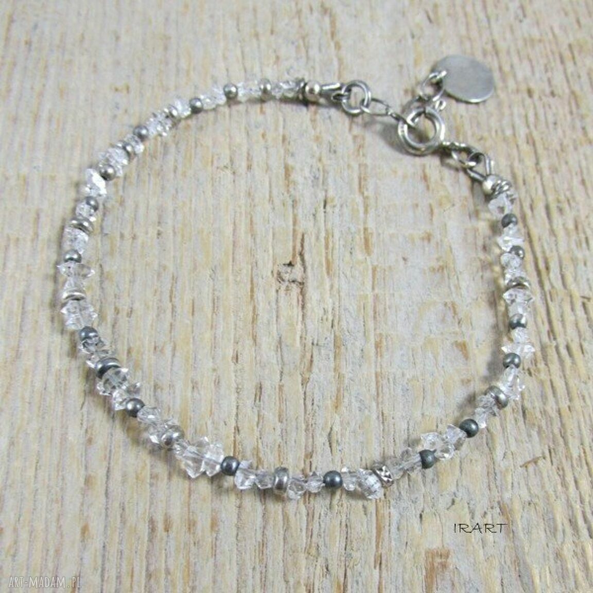 Diament Herkimer - delikatna bransoletka 394 II