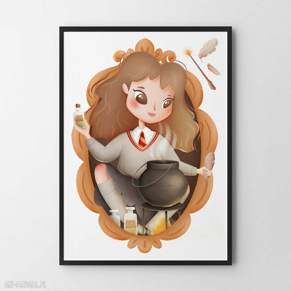 Plakat Hermiona 30x40 cm - obraz ilustracja Hogstudio