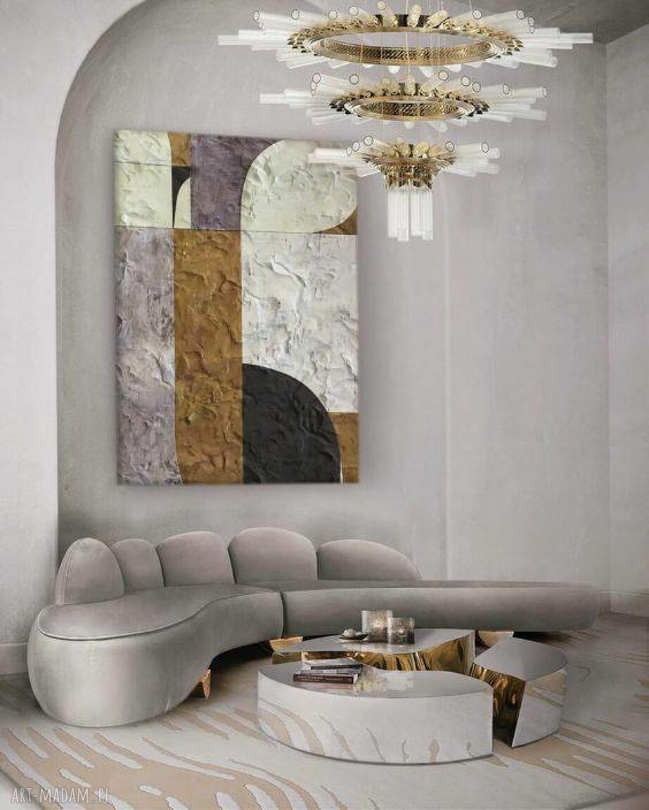 Hermosas Formas - wielkoformatowy obraz abstrakcyjny na płótnie art&texture 80x170 cm