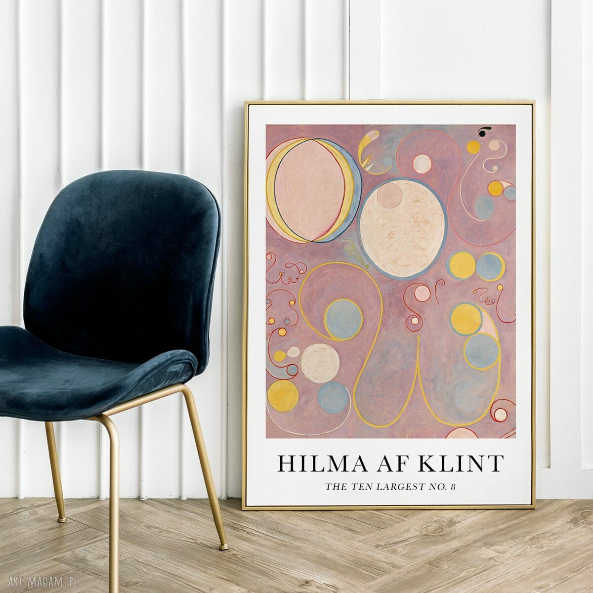 Plakat Hilma af Klint Pink 40x50 cm - różowy dekor do salonu i sypialni
