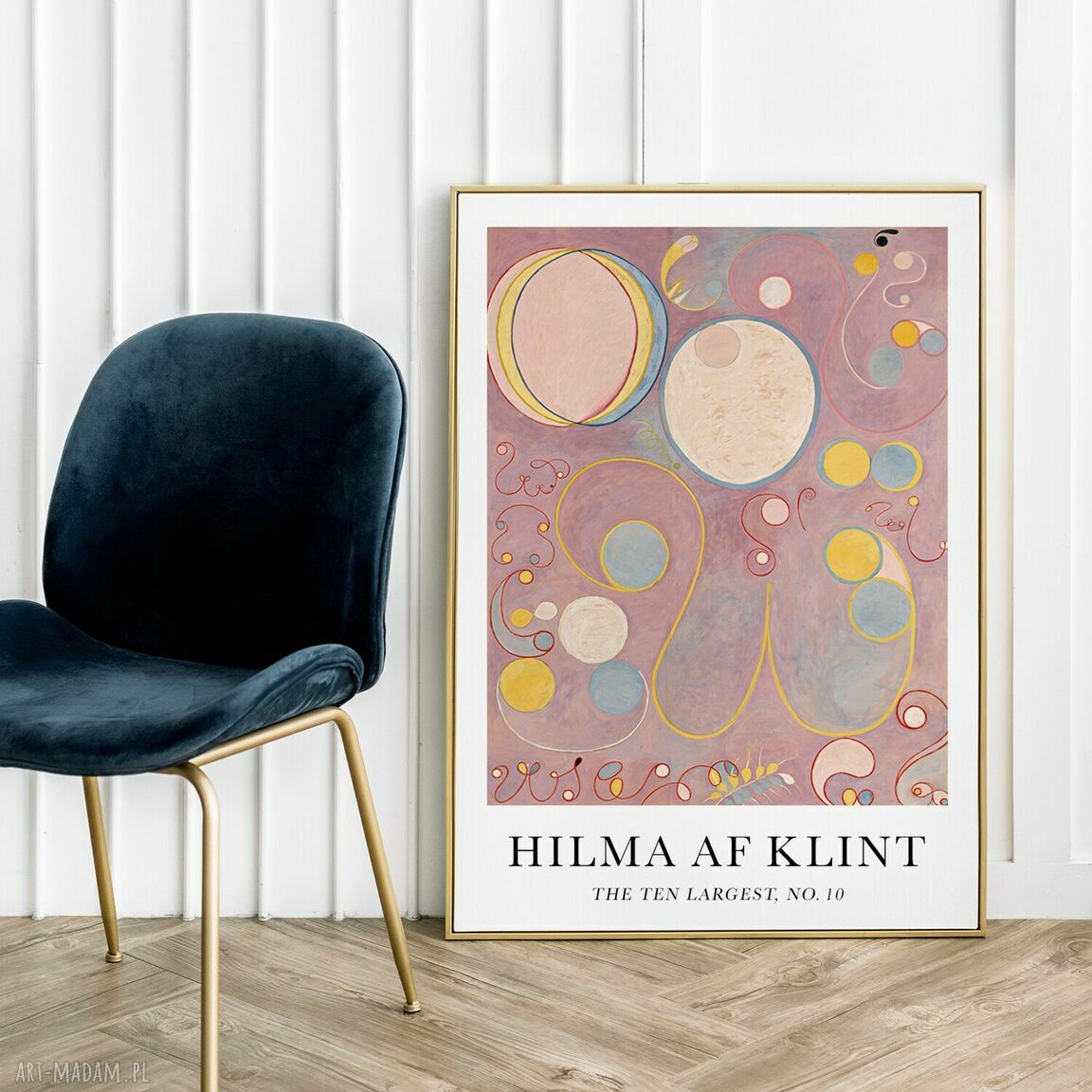 Hilma af Klint - plakat 30x40 cm do salonu w różowo-beżowej odsłonie