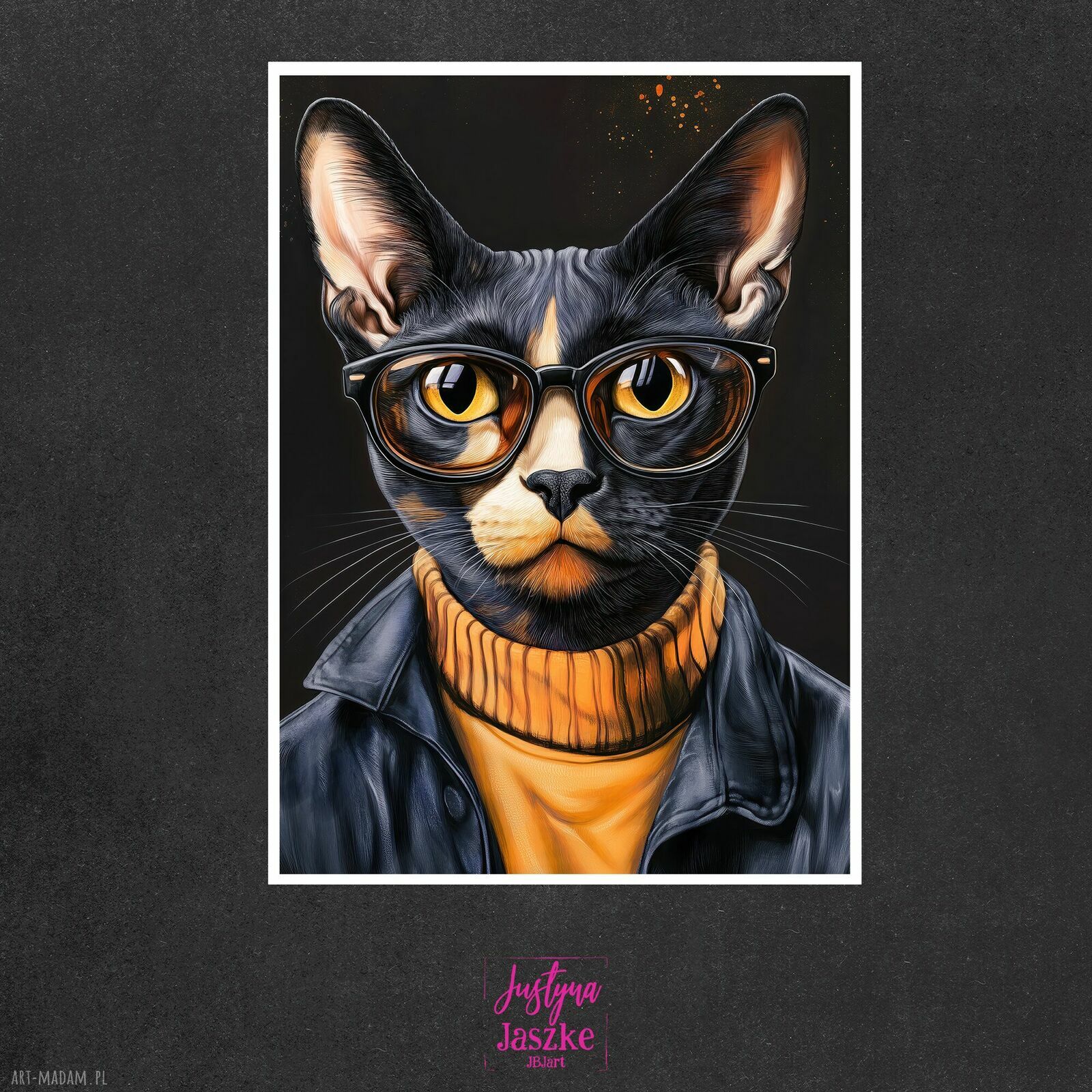 Hipsterskie koty - zestaw 9 grafik 13x18 cm (plus 1 gratis)