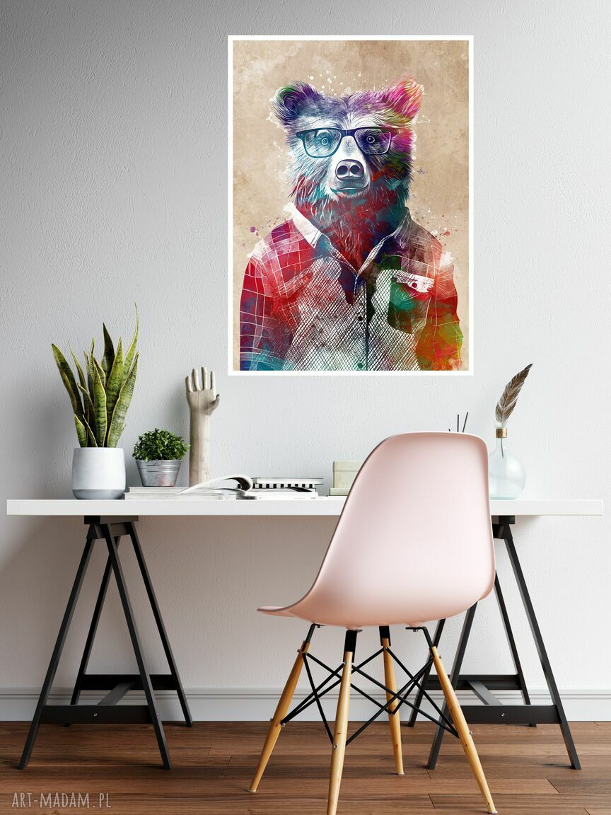 Hipsterskie misie - zestaw 2 grafik A4