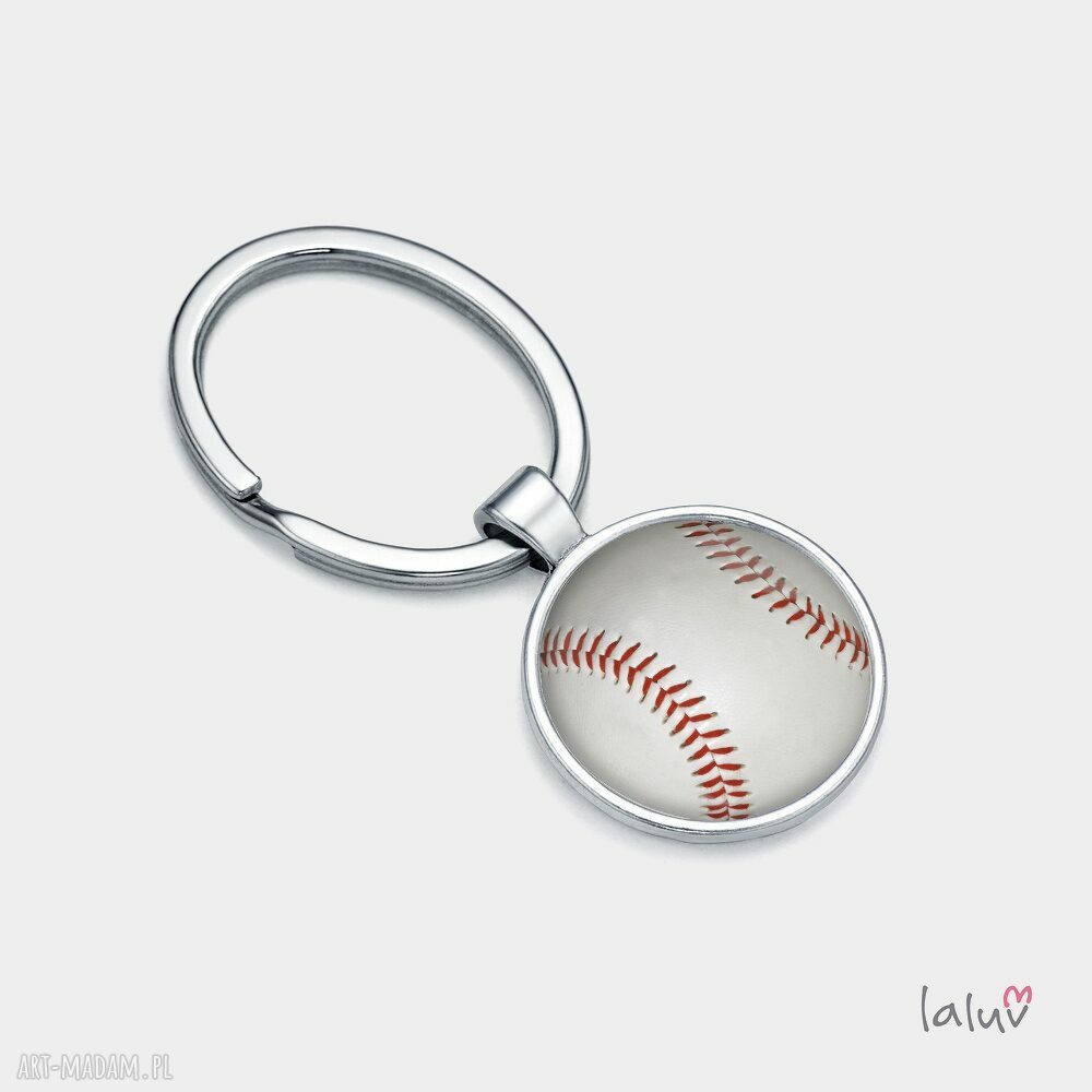 Sportowy brelok do kluczy Baseball - ręcznie wykonana zawieszka z motywem piłki