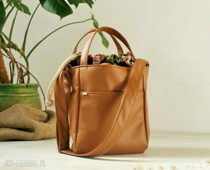 Miniks rudy róże troczek vegan torba torebka boho hobo hippie
