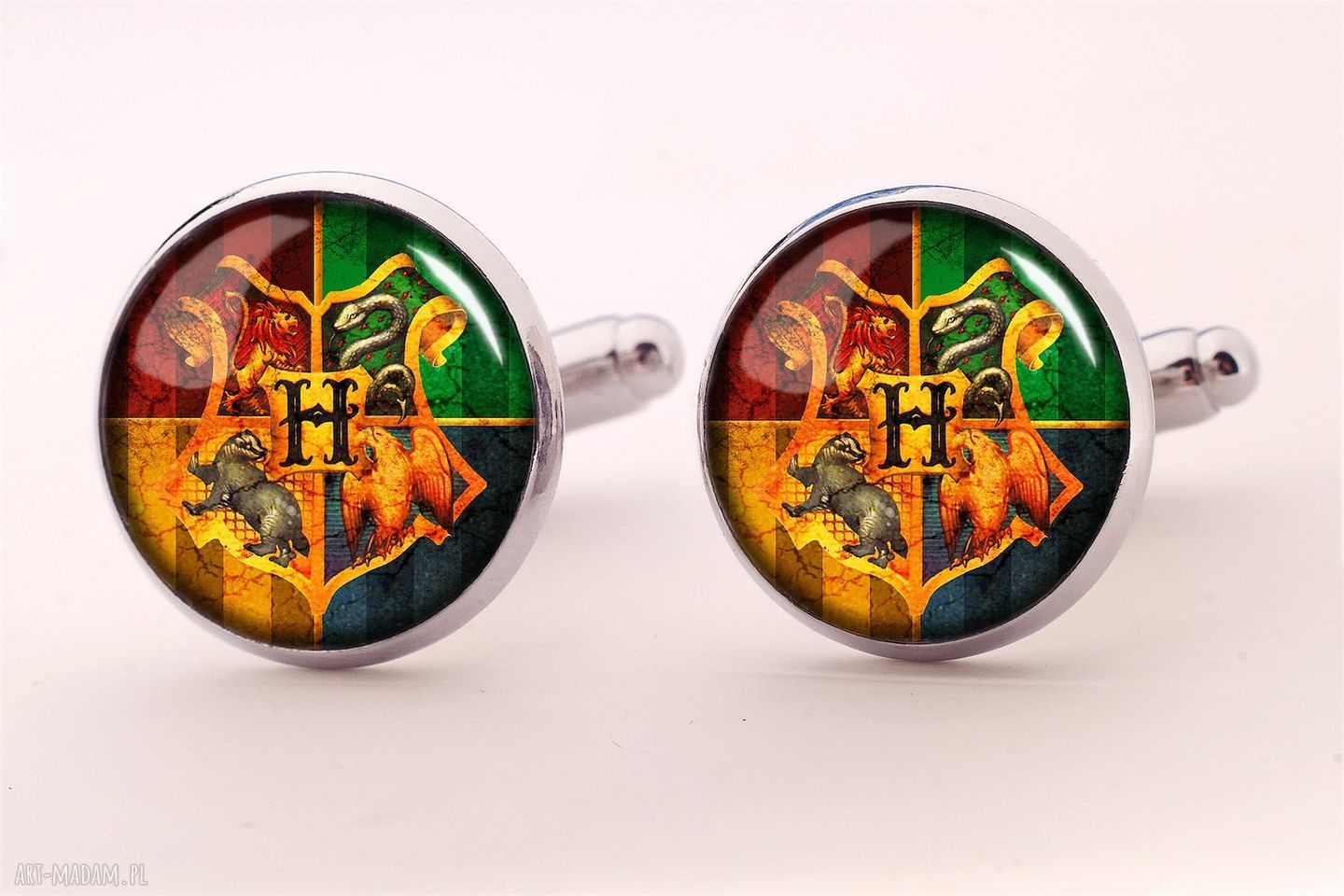 Hogwart spinki mankietów harry potter faceta ręcznie robione