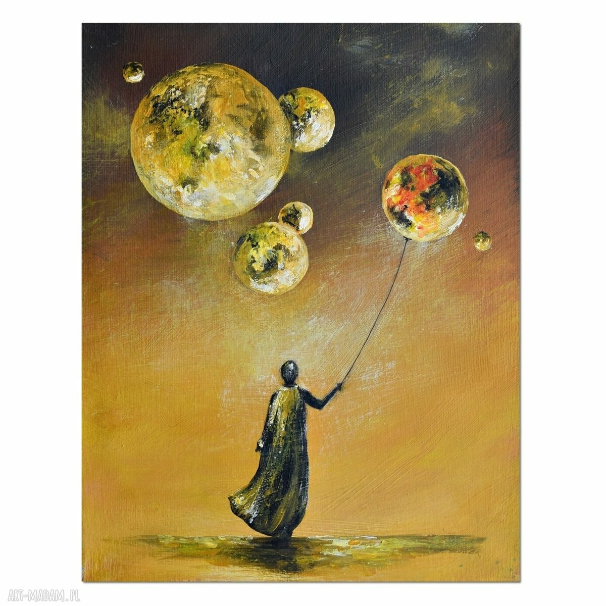 Hold my world - obraz realizm bajkowy i surrealizm na płótnie