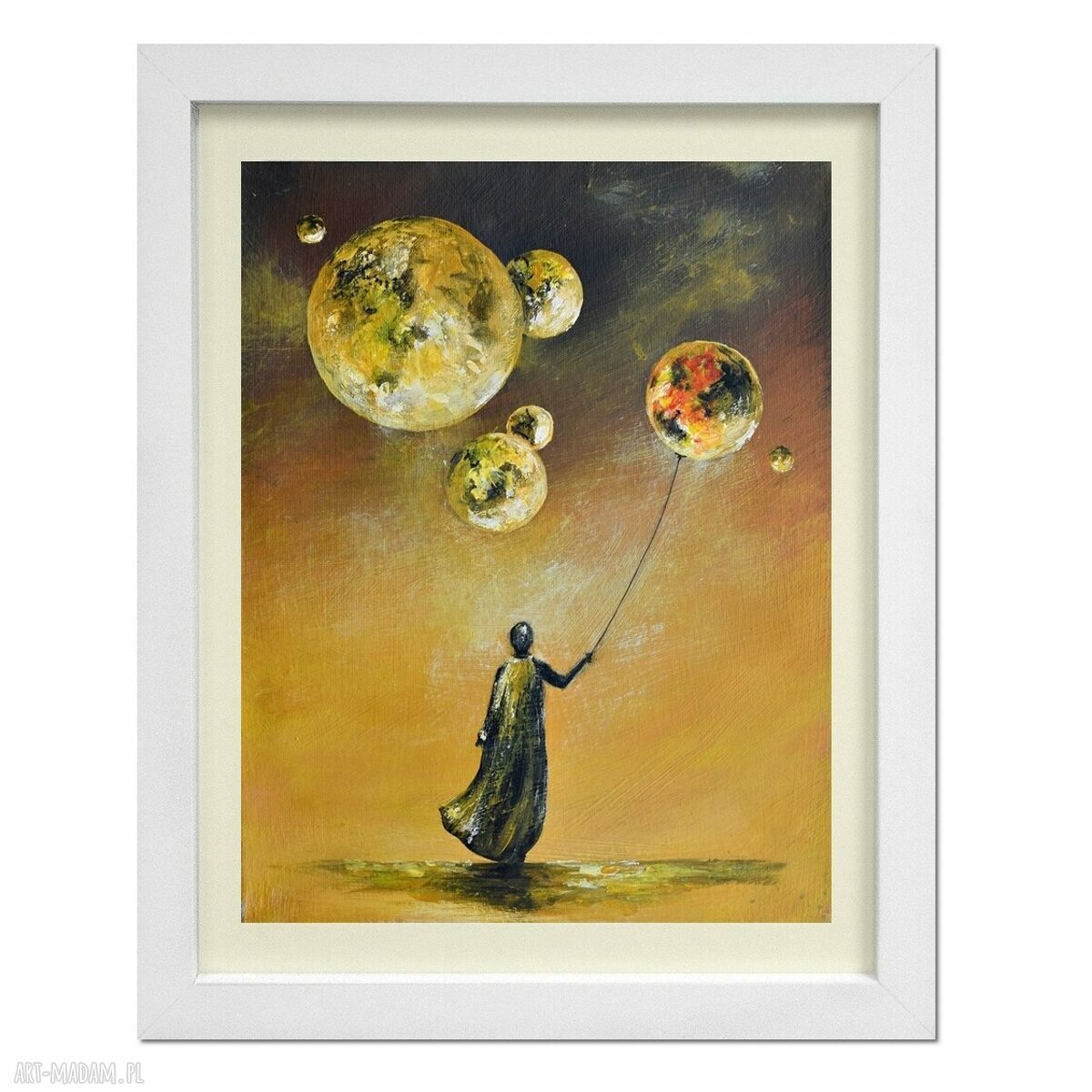 Hold my world - obraz realizm bajkowy i surrealizm na płótnie