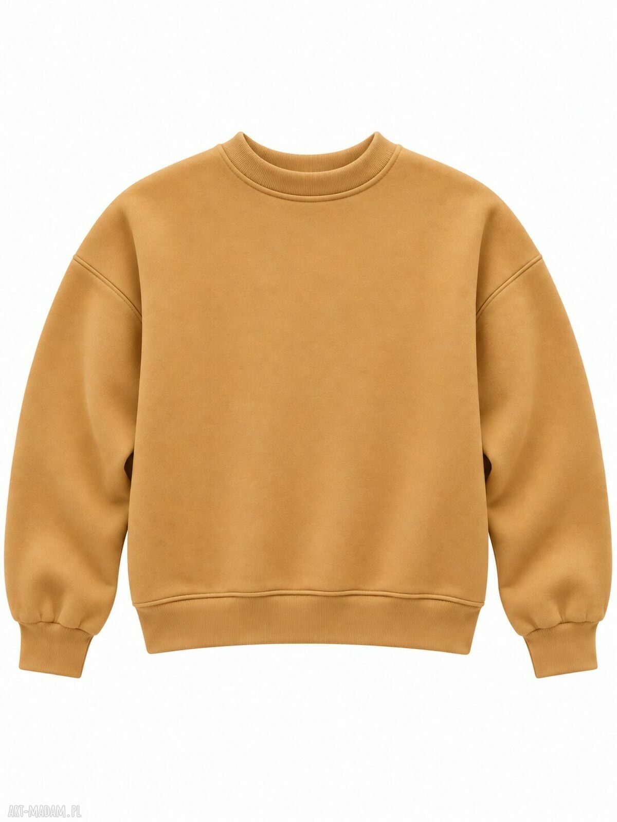 Miodowa bluza damska oversize z grubej bawełny
