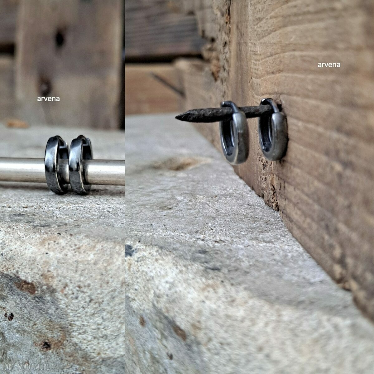 HOOP - kajdanki 02 - minimalistyczne kolczyki obręcz ze srebra 925