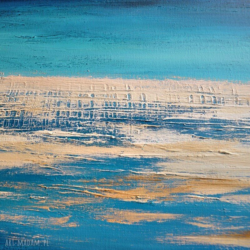 Nowoczesny obraz Horizon - abstrakcja ręcznie malowana 90x50 cm