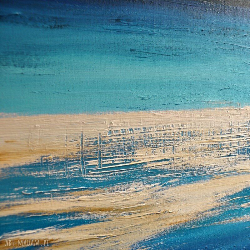 Nowoczesny obraz Horizon - abstrakcja ręcznie malowana 90x50 cm