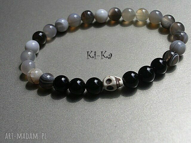 Mens cream scull 2 Hand Made