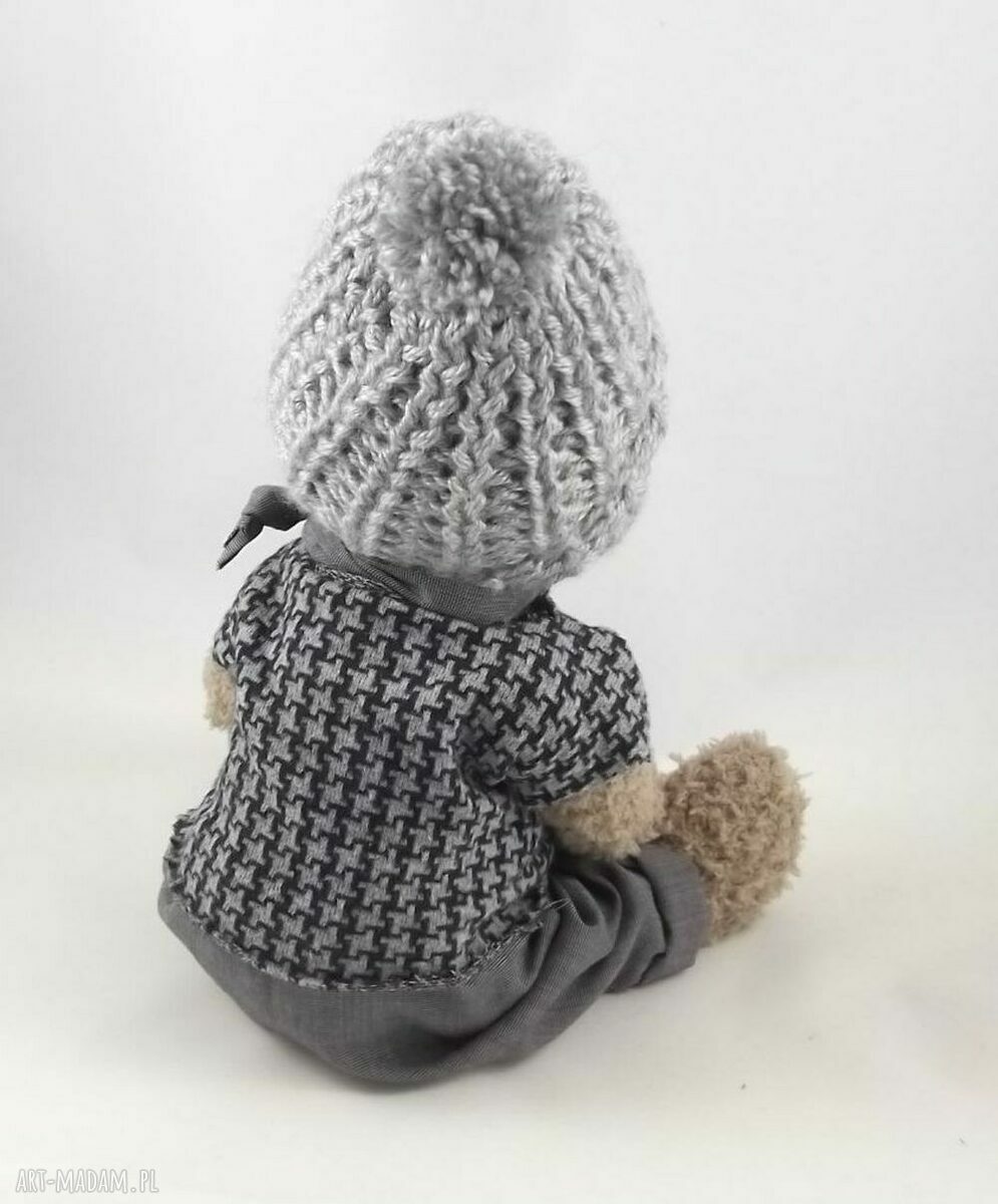 Hubert - szydełkowy miś 36 cm z ruchomymi rączkami i nóżkami