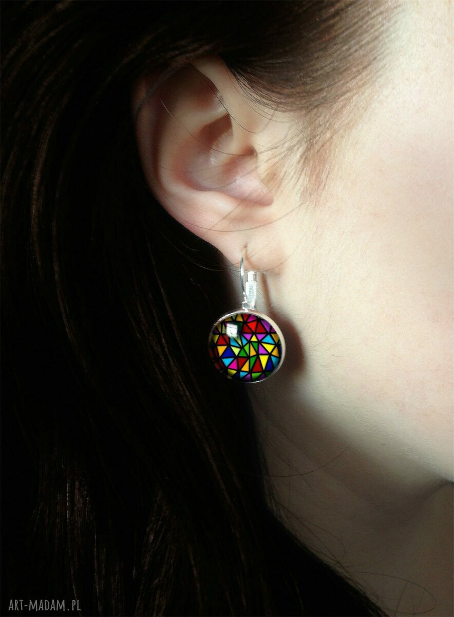 kolczyki: I love 60s Duże kolczyki wiszące handmade