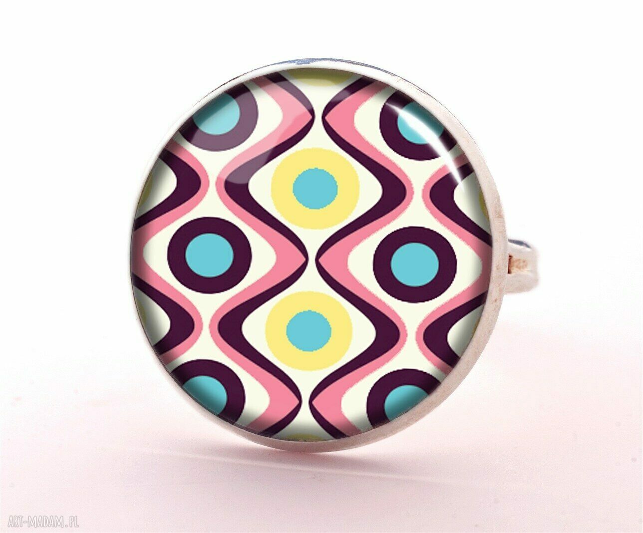 kolczyki: I love 60s Duże kolczyki wiszące handmade