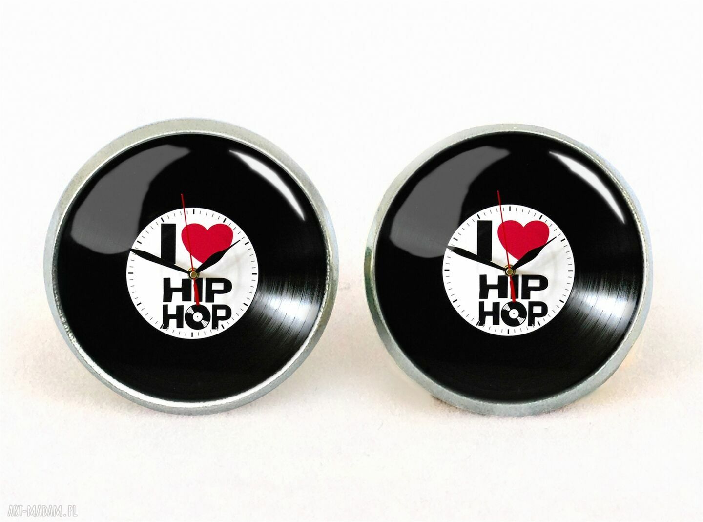 I love Hip-hop - ręcznie robiony medalion z łańcuszkiem