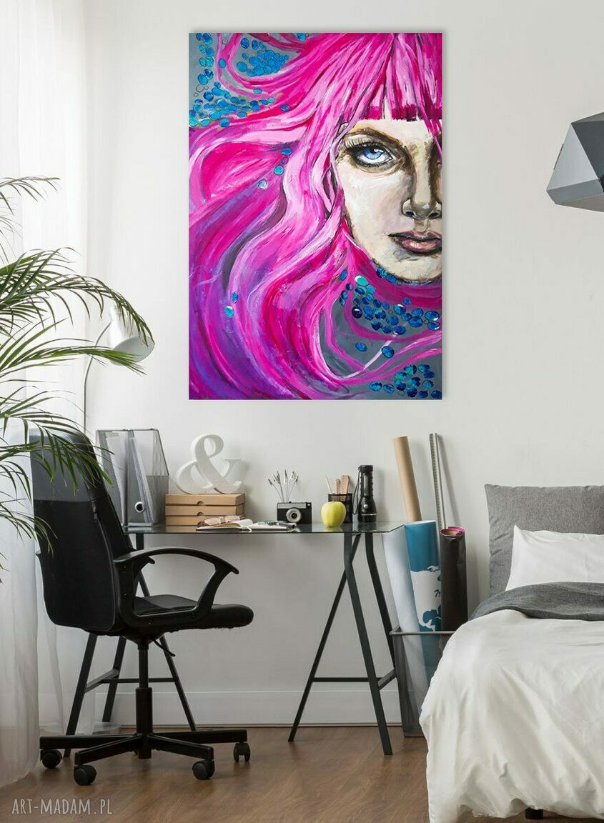 I SEE YOU - portret kobiety, obraz akrylowy na płótnie 100x70 cm (Adriana Laube)