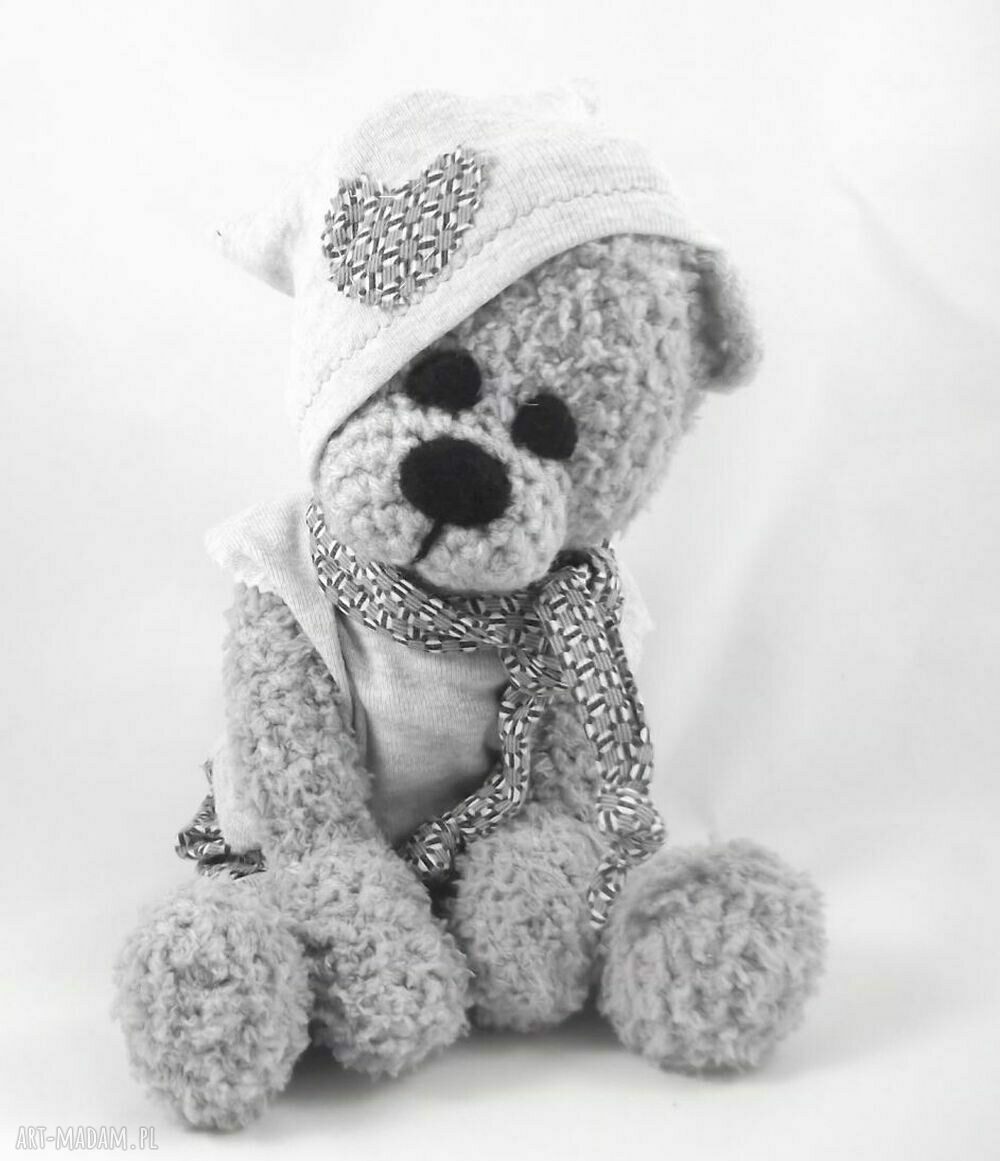 Ignaś - szydełkowa maskotka miś amigurumi 36 cm
