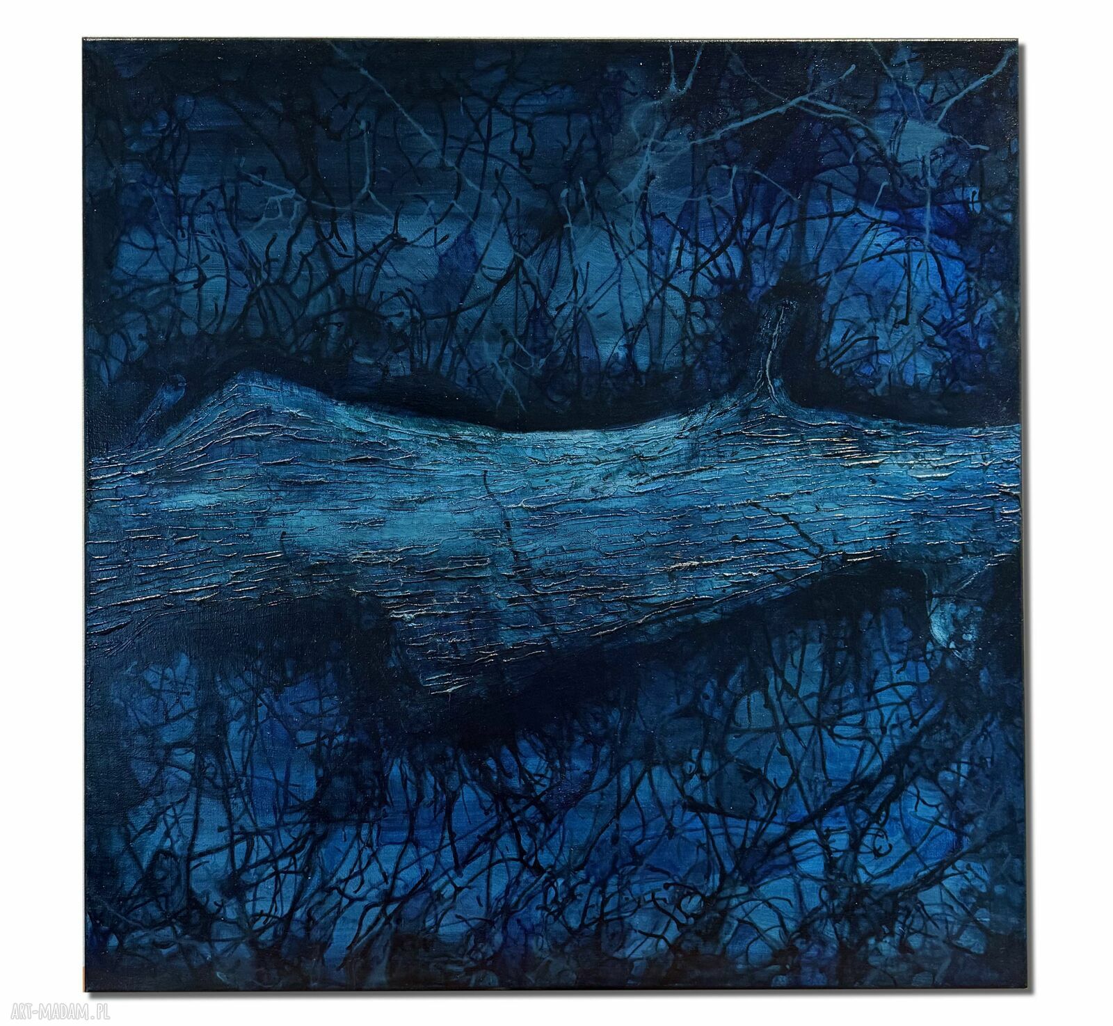 Abstrakcja II - ręcznie malowany obraz abstrakcyjny 75x75 cm