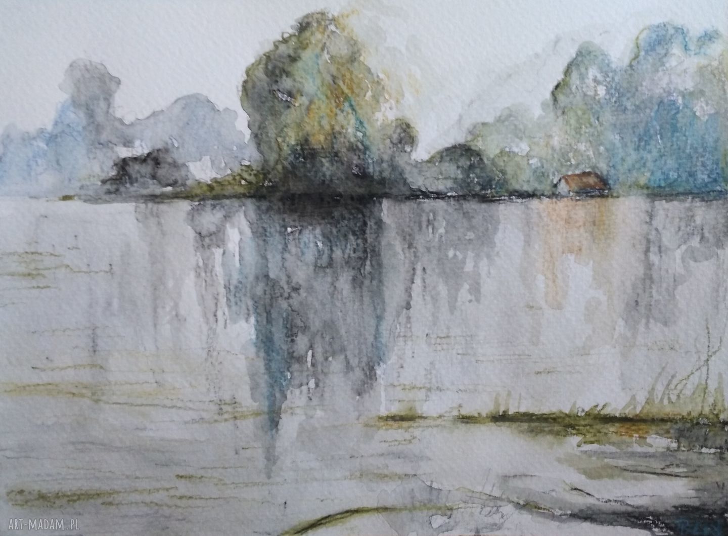 Pejzaż II - akwarela 24x18 cm Paulina Lebida