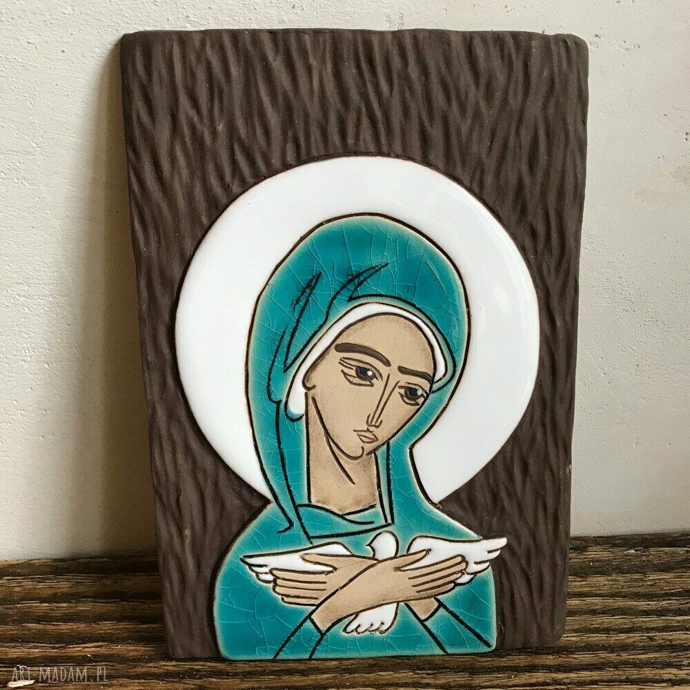 Ikona ceramiczna z wizerunkiem Maryi - Pneumatofora