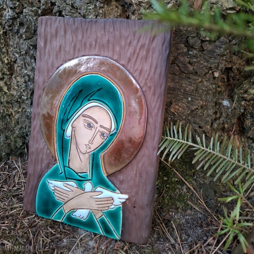 Ikona ceramiczna z wizerunkiem Maryi - Pneumatofora