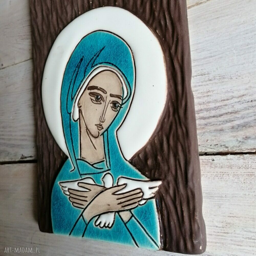 Ikona ceramiczna z wizerunkiem Maryi - Pneumatofora